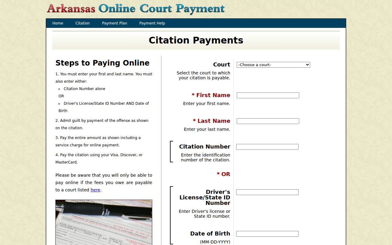 Van Buren County traffic warrant citation lookup